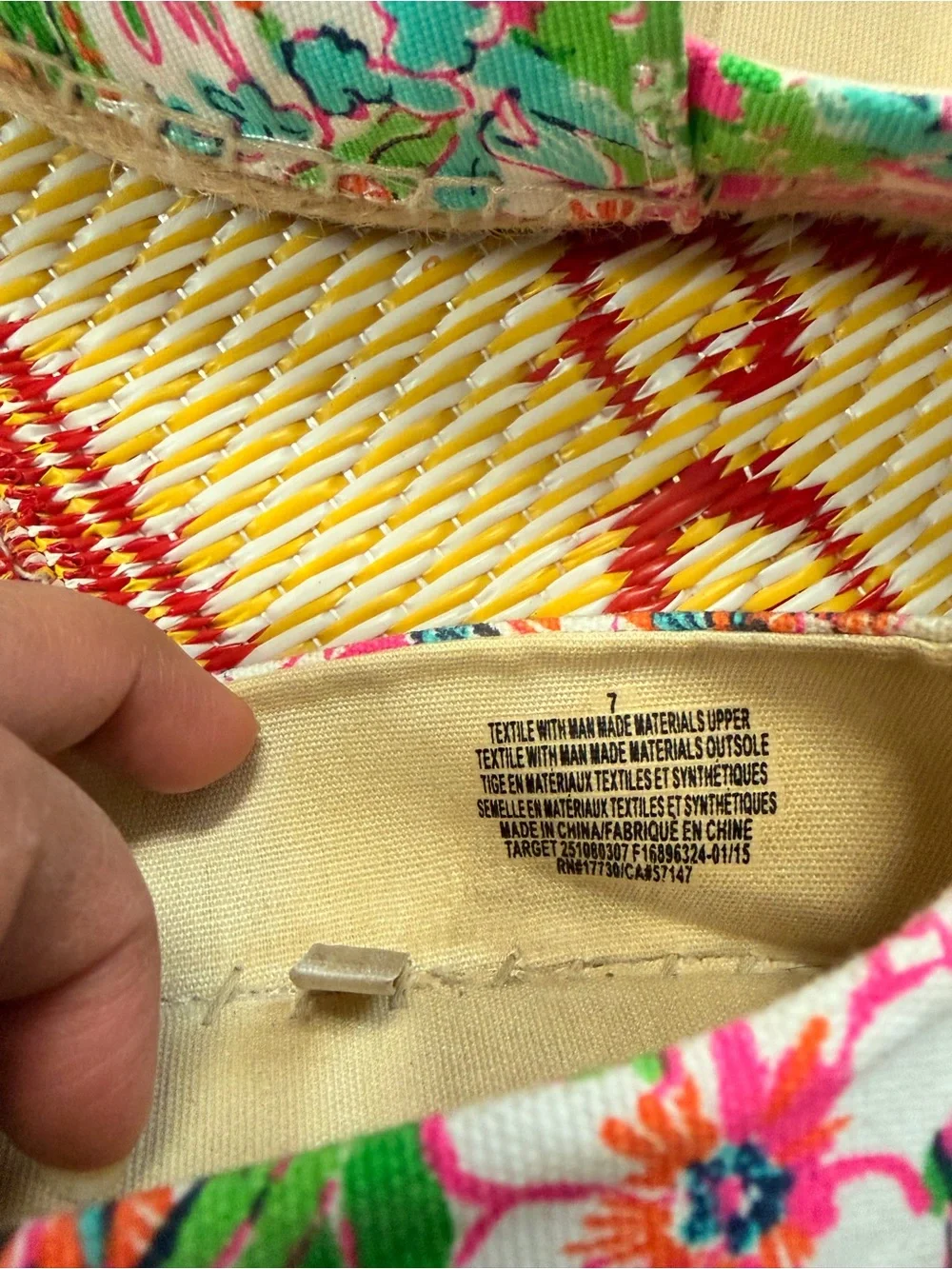 Lilly Pulitzer Pink Multi Floral Espadrilles with Gold Toe